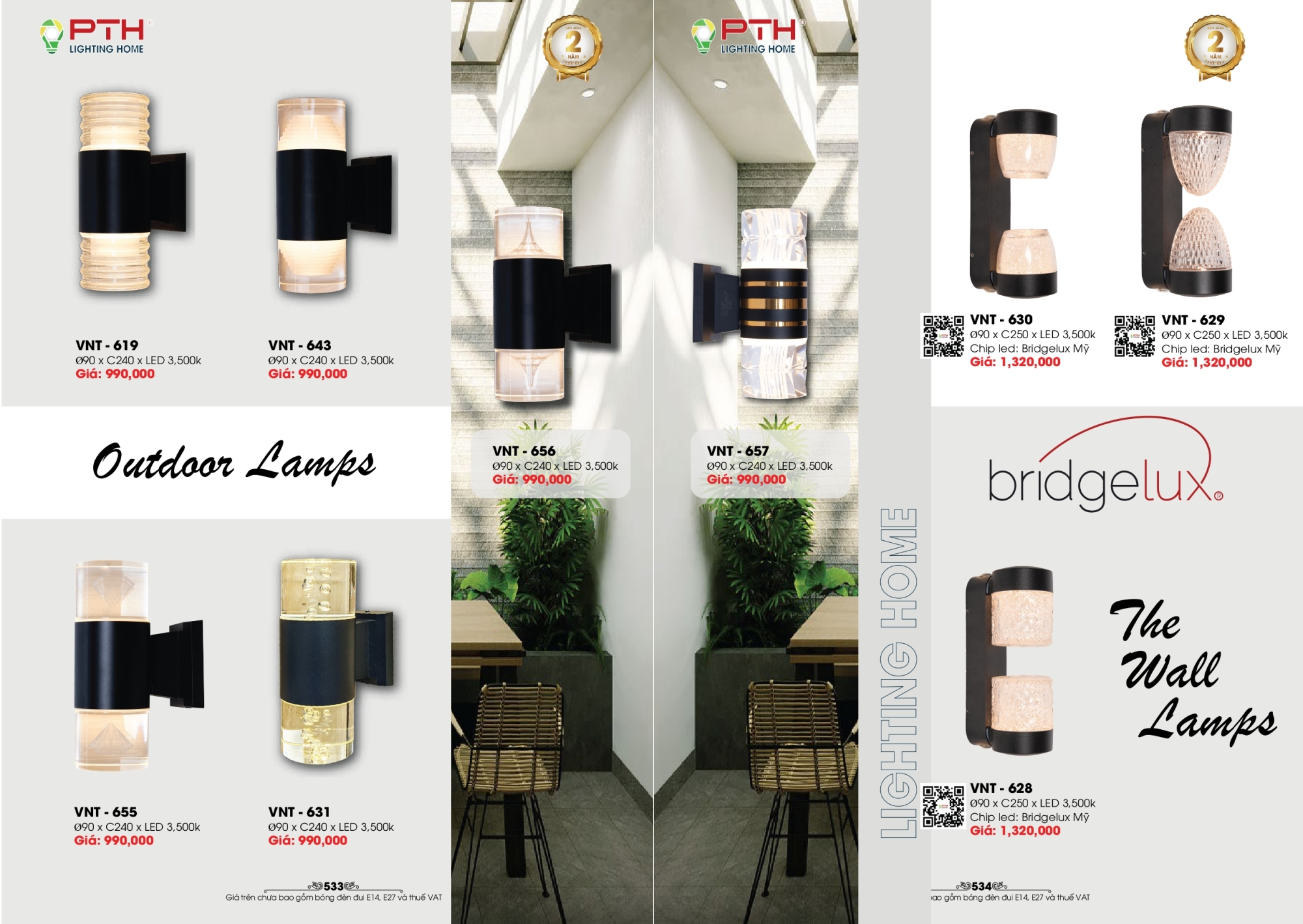 Bảng giá đèn trang trí PTH Lighting Home 2026